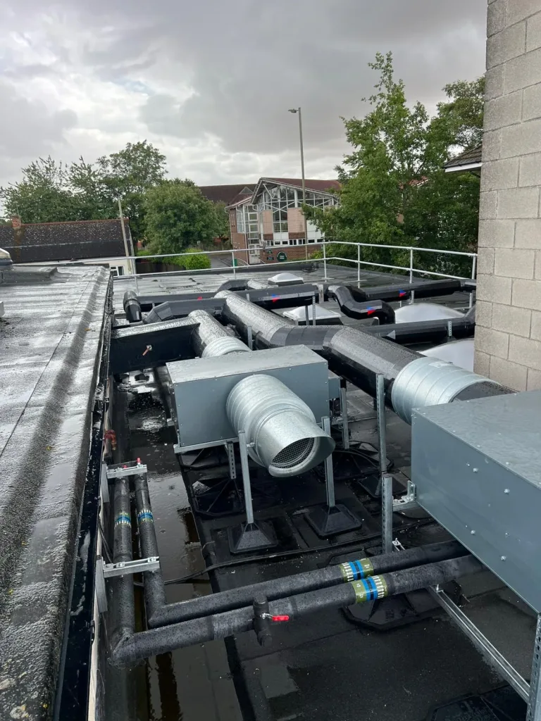 Replacement ventilation plant and ductwork following roof works at Didcot Ambulance Resource Centre